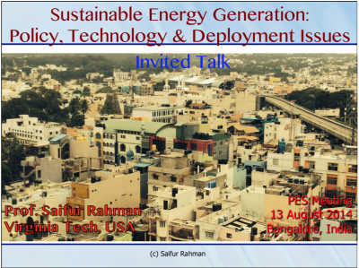Sustainable Energy Generation: Policy, Technology & Deployment Issues